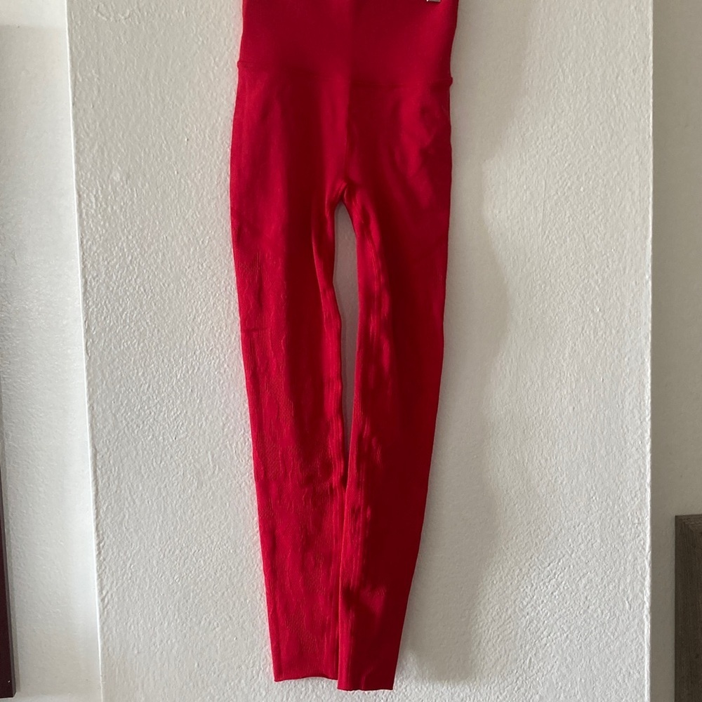 Fabletics Bold Red SculptKnit Leggings - Picture 2 of 5